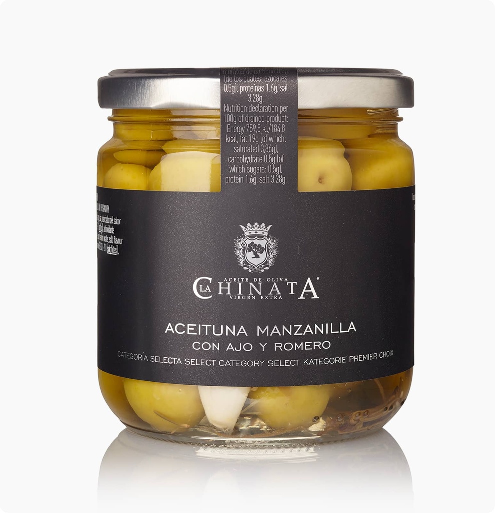 Garlic & Rosemary Olives (360g), La Chinata
